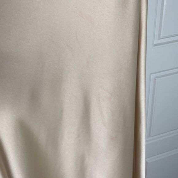 Show Me Your Mumu Champagne Luxè Satin Faith Maxi Dress M - Picture 14 of 16